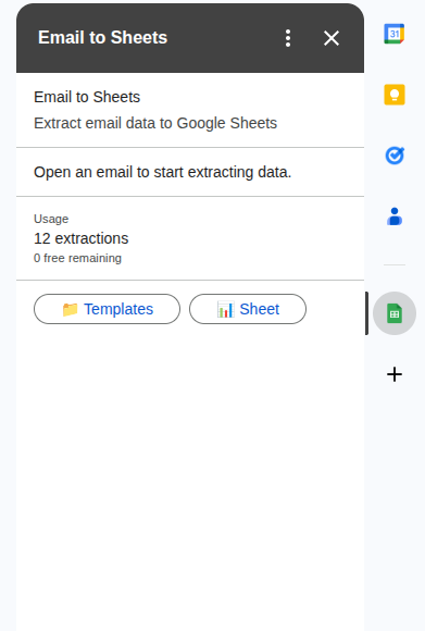 Email Exporter Sidebar Panel